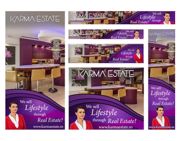 Design banner agentie imobiliara - Karma Estate - Bucuresti