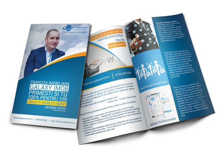 Design brosura franciza imobiliara - Galaxy Imob - Bucuresti
