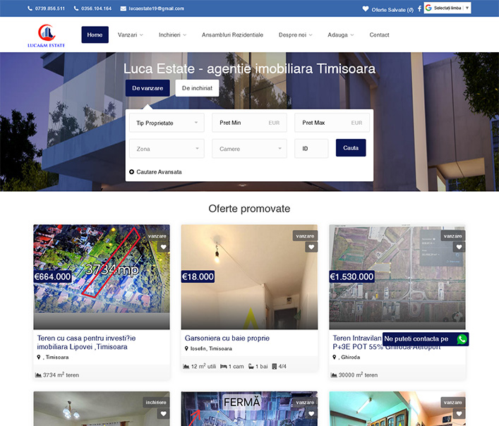 Luca Estate agentie imobiliara Timisoara