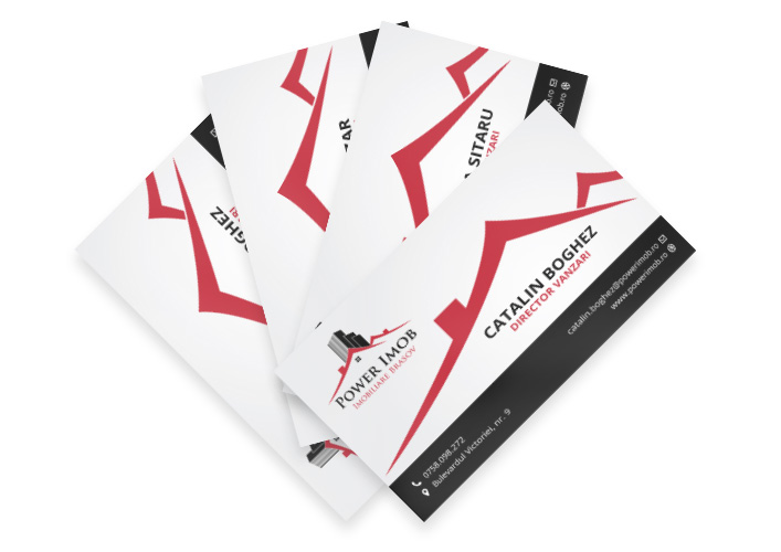 Design carte de vizita agentie imobiliara - Power Imob - Brasov