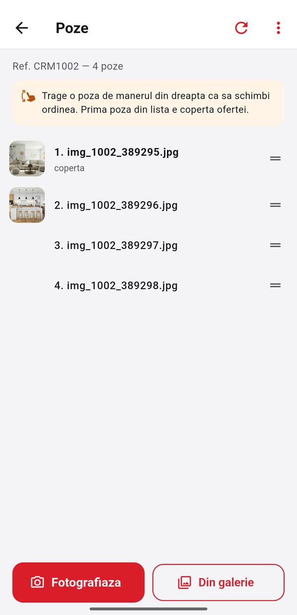 Poze la vizionare în aplicația SoftImobiliar CRM