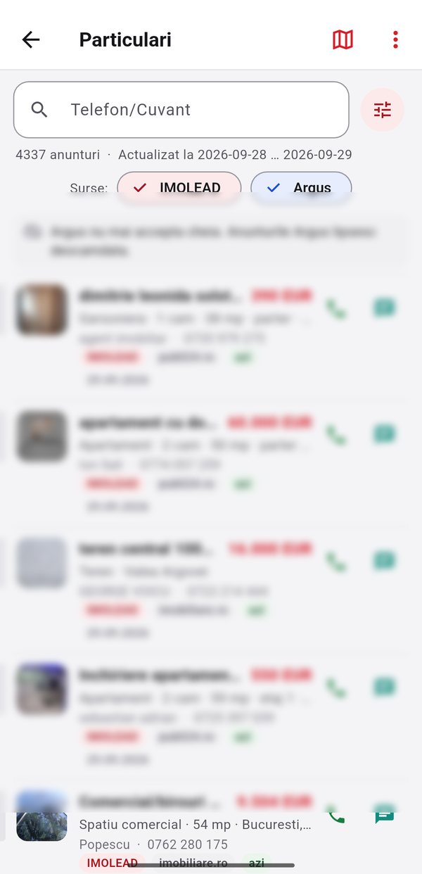 Particulari în aplicația SoftImobiliar CRM