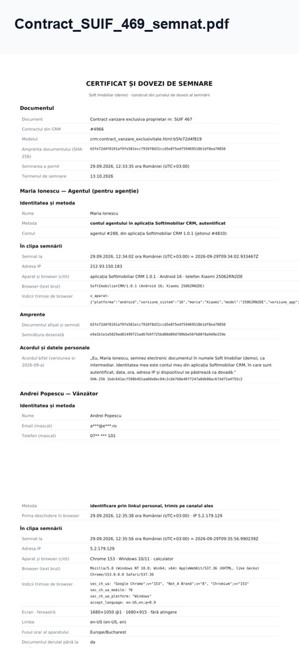 Certificatul de semnare din PDF-ul semnat